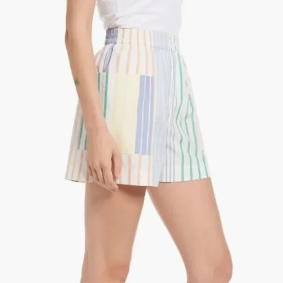 Rails White Colorful Portofino Striped Organic Cotton Blend Boxer Shorts XXS NWT - Picture 5 of 16